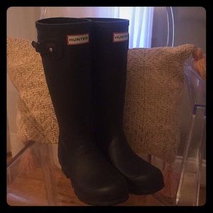 Black Matte Hunter Rainboots